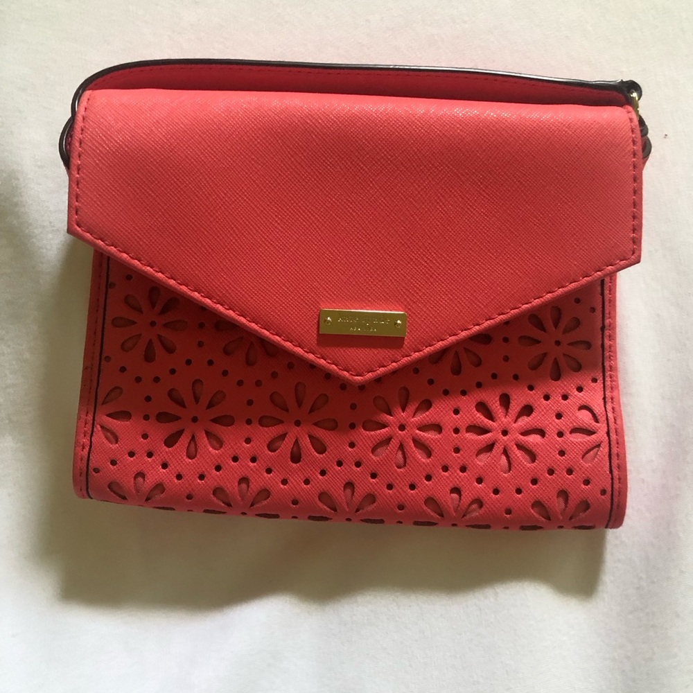 NWT Kate Spade Pink Floral Cutout Crossbody Bag